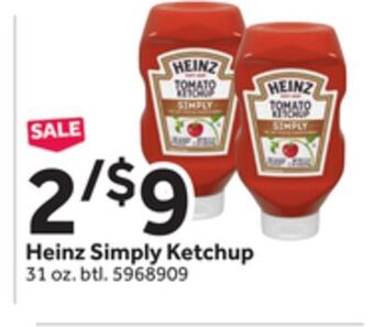 Stop&Shop Heinz simply ketchup offer