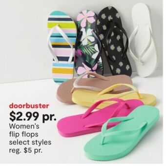 JC Penney Women's flip flops offer