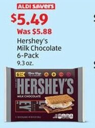 Aldi Hershey's Milk Chocolate 6-Pack 9.3 oz. offer