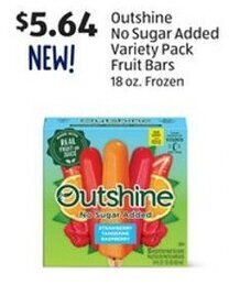 Aldi Outshine No Sugar Added Variety Pack Fruit Bars 18 oz. Frozen offer