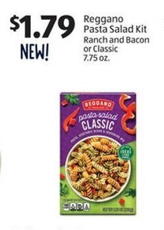 Aldi Reggano Pasta Salad Kit Ranch and Bacon or Classic 7.75 oz. offer