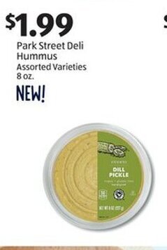 Aldi Park Street Deli Hummus Assorted Varieties 8 oz. offer