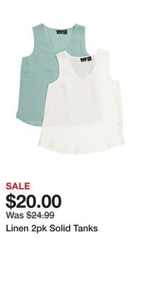 TJ Maxx Linen 2pk solid tanks offer