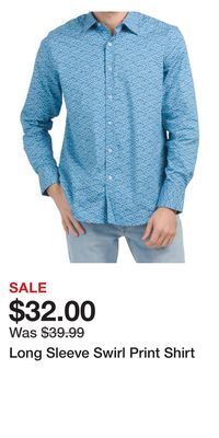 TJ Maxx Long sleeve swirl print shirt offer