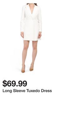 TJ Maxx Long sleeve tuxedo dress offer