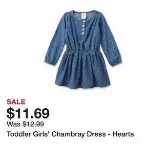 Kmart Toddler girls' chambray dress - hearts offer