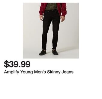 Kmart Amplify young men's skinny jeans offer