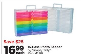 Michaels 16-case photo keeper by simply tidy® offer