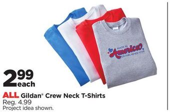 Michaels All gildan® crew neck t-shirts offer