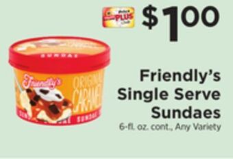ShopRite Single serve sundaes offer