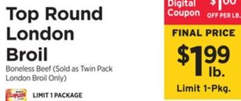 ShopRite Top round london broil offer