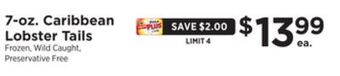 ShopRite 7-oz. caribbean lobster tails offer
