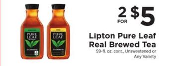 ShopRite Pure leaf real brewed tea offer