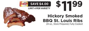 ShopRite Hickory smoked bbq st. louis ribs offer
