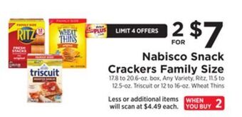 ShopRite Snack crackers family size offer