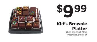 ShopRite Kid's brownie platter offer