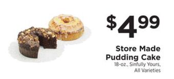 ShopRite Store made pudding cake offer