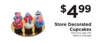 ShopRite Store decorated cupcakes offer