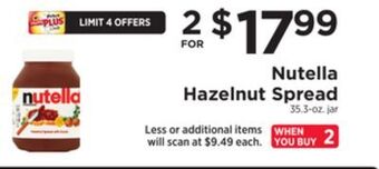 ShopRite Hazelnut spread offer