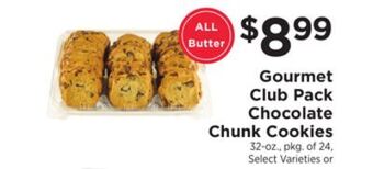 ShopRite Gourmet club pack chocolate chunk cookies offer