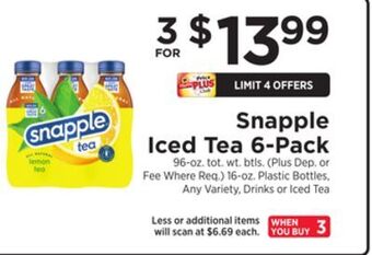 ShopRite Iced tea 6-pack offer