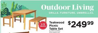 ShopRite Teakwood picnic table set offer