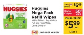ShopRite Mega pack refill wipes offer