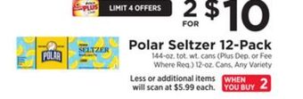 ShopRite Seltzer 12-pack offer