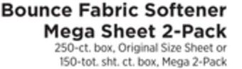 ShopRite Fabric softener mega sheet 2-pack offer