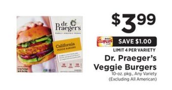 ShopRite Veggie burgers offer