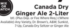 ShopRite Ginger ale 2-liter offer