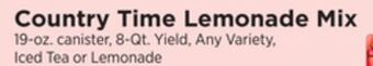 ShopRite Lemonade mix offer