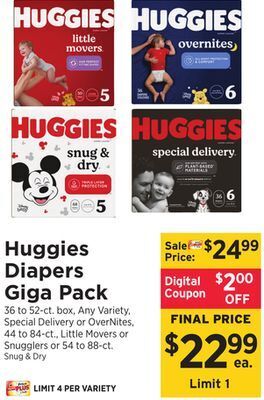 ShopRite Diapers giga pack offer