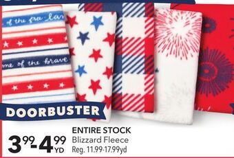 JOANN Blizzard fleece offer