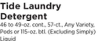 ShopRite Laundry detergent offer