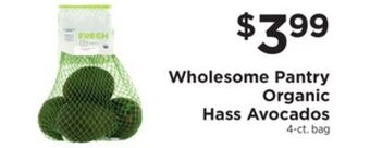 ShopRite Organic hass avocados offer