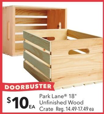 JOANN Park lane® 18 unfi nished wood crate offer