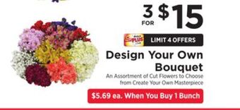 ShopRite Design your own bouquet offer