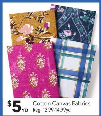JOANN Cotton canvas fabrics offer
