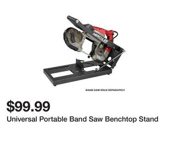 Harbor Freight Tools Universal portable band saw benchtop stand offer
