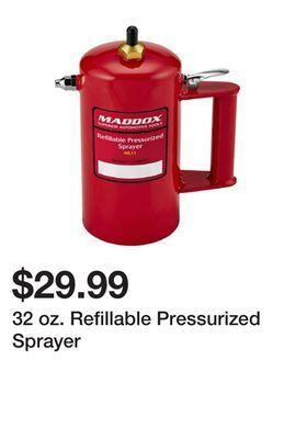 Harbor Freight Tools 32 oz. refillable pressurized sprayer offer