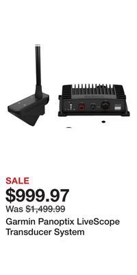 Cabela's Garmin panoptix livescope transducer system offer
