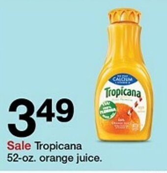 Target Tropicana 52-oz. orange juice. offer