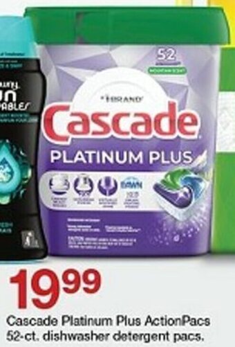 Target Cascade Platinum Plus ActionPacs 52-ct. dishwasher detergent pacs. offer