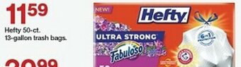 Target Hefty 50-ct. 13-gallon trash bags. offer