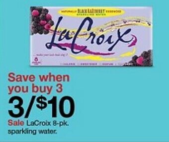 Target LaCroix 8-pk. sparkling water. offer