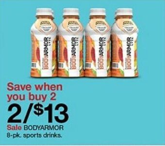 Target BODYARMOR 8-pk. sports drinks. offer