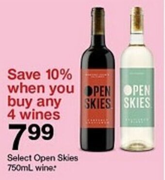 Target Select Open Skies 750mL wine: offer