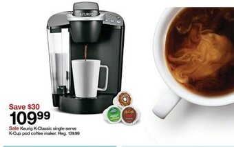 Target Keurig K-Classic single-serve K-Cup pod coffee maker offer