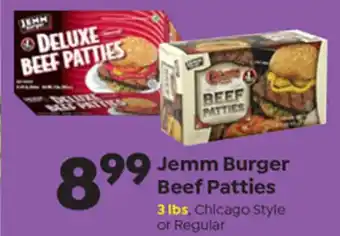 Save a Lot Jemm Burger Beef Patties 3 lbs, Chicago Style or Regular offer
